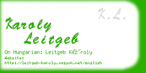 karoly leitgeb business card